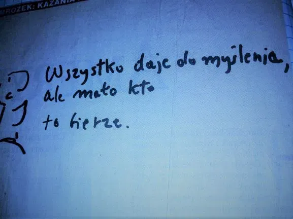 Wszystko daje do myślenia